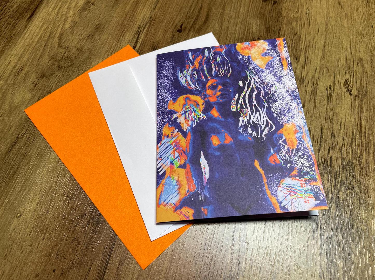 'Woman on Fire' - Transformation & Letting Go Poetry Card | Original Illustrated Verse