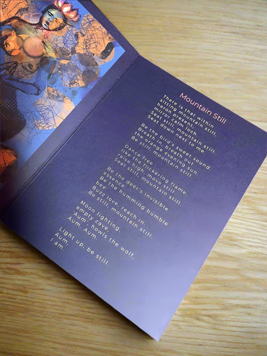 'Mountain Still' - Inner Peace Poetry Card | Original Illustrated Verse