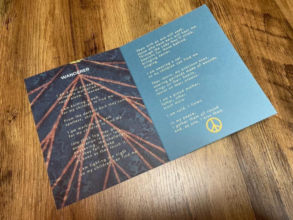 'Wanderer' - Journey & Oneness Poetry Card | Original Illustrated Verse