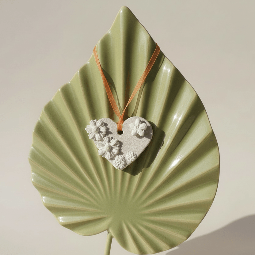 Floral Safekeep — Heart Botanical Cast Wall Hanging - Wall Hanging - Eclectic Blue Studio