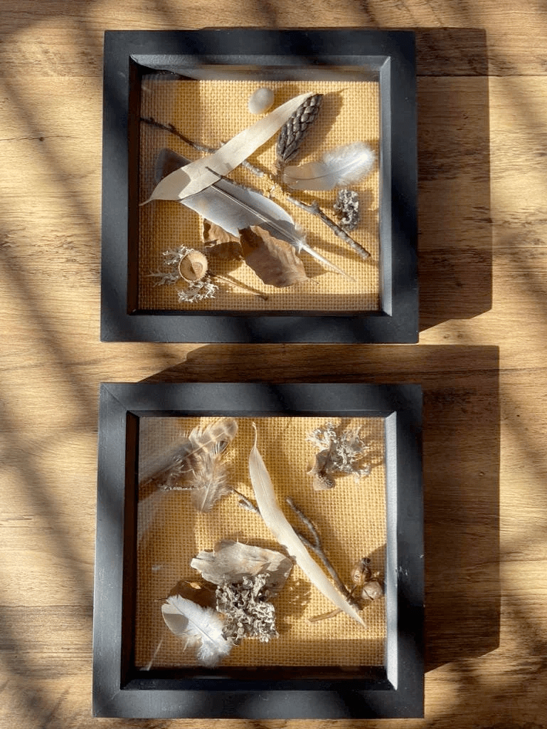 Woodland Hessian Still Natures — Framed Botanical Art - Visual Artwork - Eclectic Blue Studio