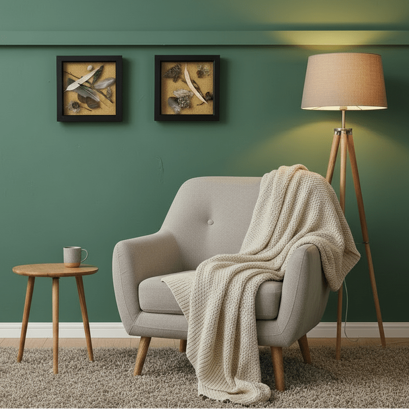 Woodland Hessian Still Natures — Framed Botanical Art - Visual Artwork - Eclectic Blue Studio
