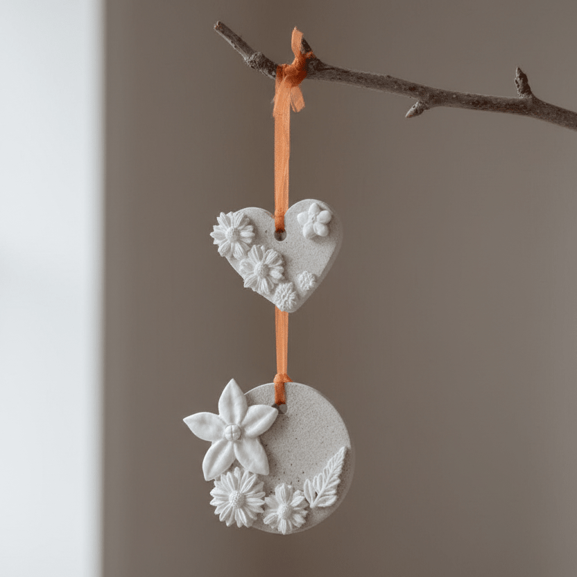 Floral Safekeep — Heart Botanical Cast Wall Hanging - Wall Hanging - Eclectic Blue Studio