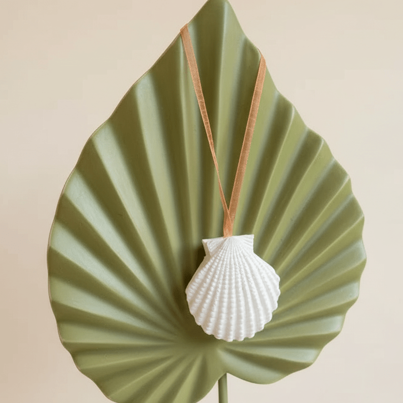 Scallop Shell Safekeep — Coastal Cast Wall Hanging - Wall Hanging - Eclectic Blue Studio