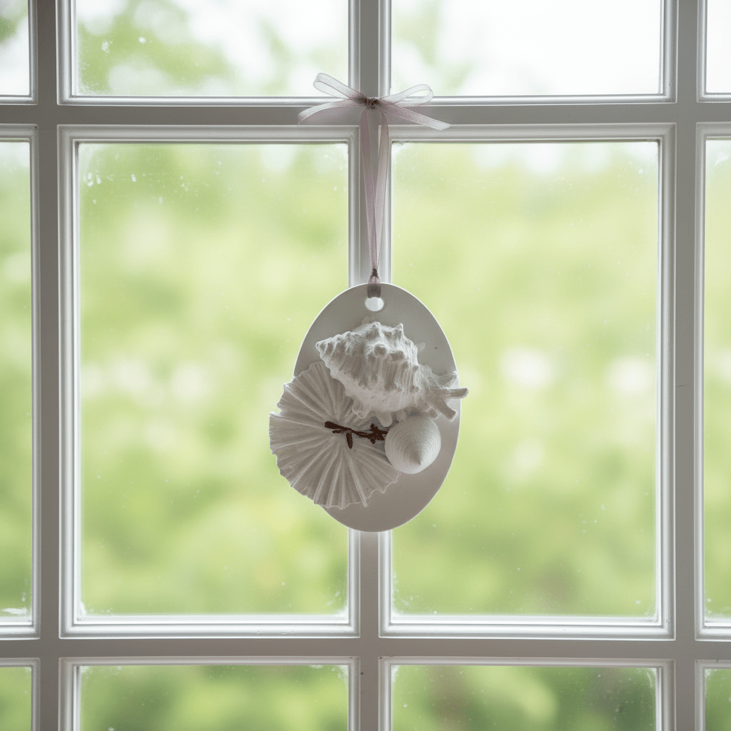 Seaside Treasure I — Oval Coastal Cast Wall Hanging - Wall Hanging - Eclectic Blue Studio